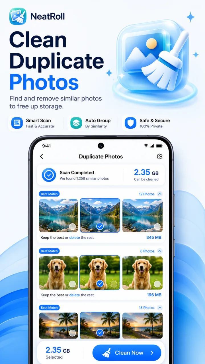 NeatRoll duplicate photo cleaner